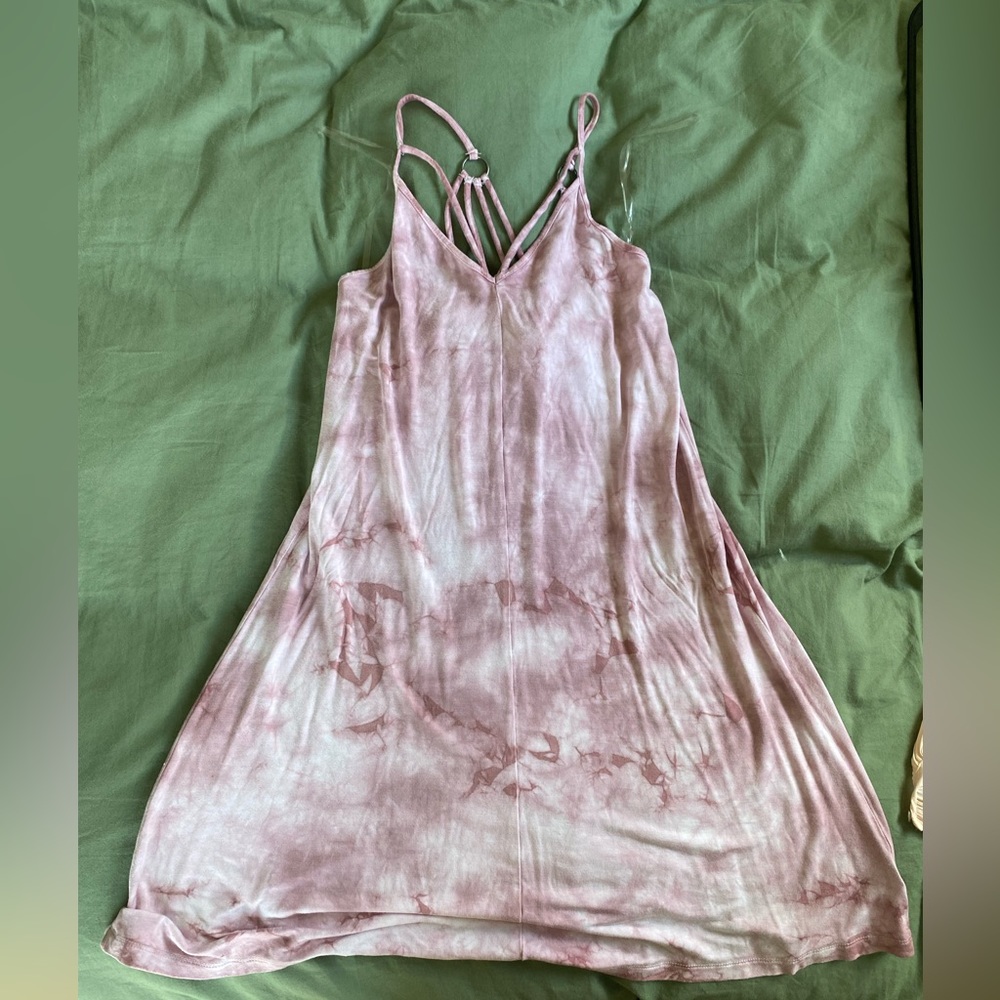 Pink / cream tie dye dress from American Eagle